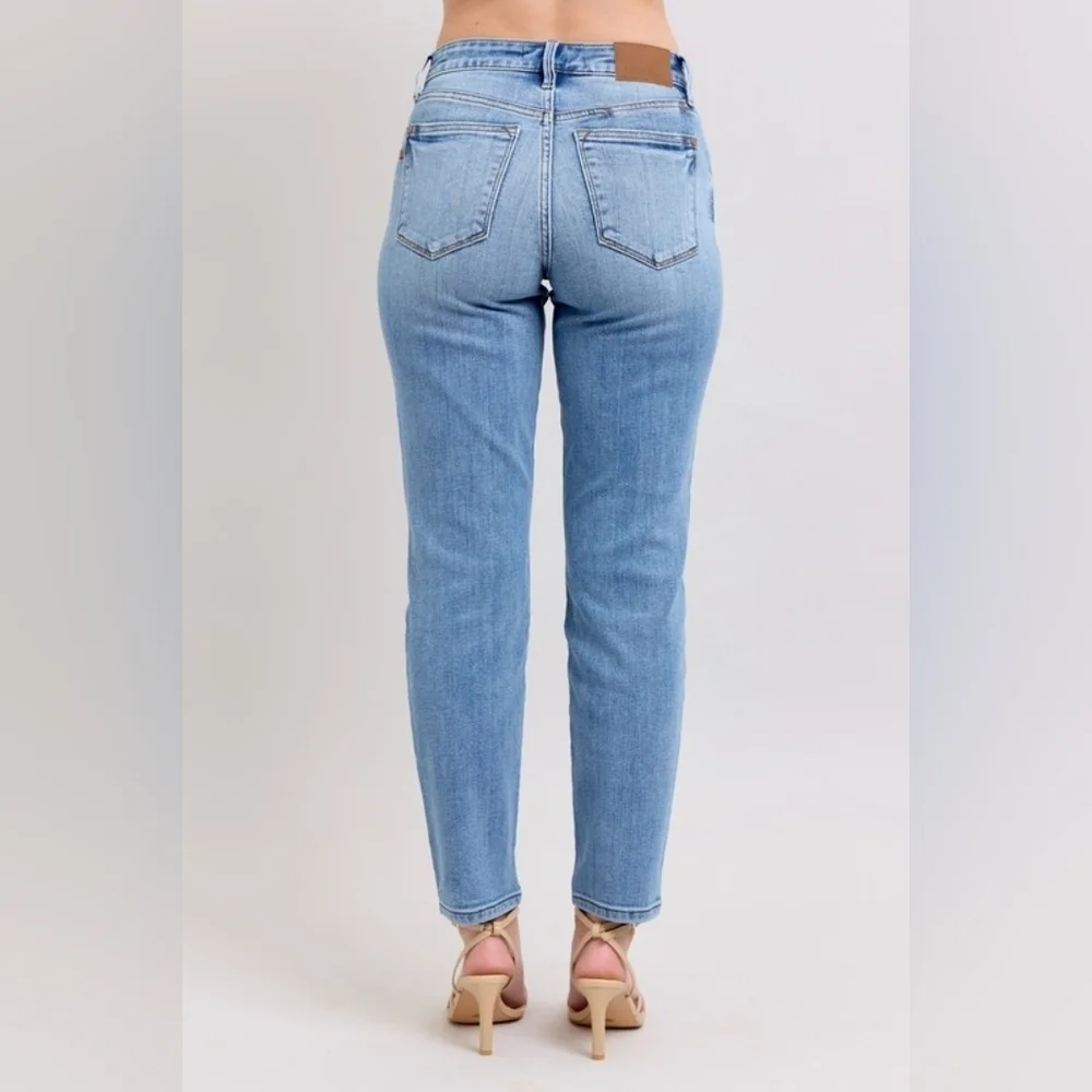 Judy Blue MR Vintage Medium Wash Slim Fit Jeans Cell Phone Pocket Various NEW